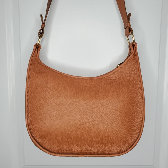 GiGi New York Cognac Brown Leather Crossbody Bag - Picture 3 of 4